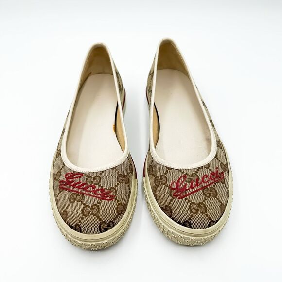 Gucci GG Supreme Monogram Slip On Flats Size 39, 9 - Picture 3 of 14